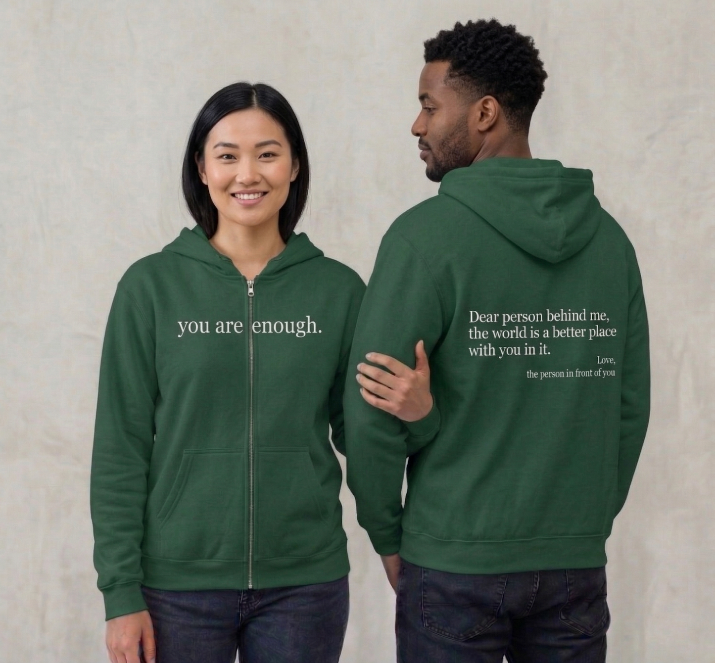 "Dear Person Behind Me" Zip Up