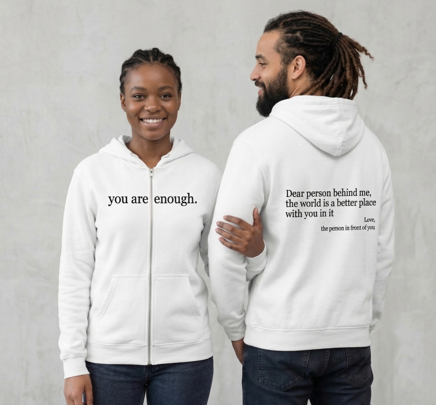 "Dear Person Behind Me" Zip Up