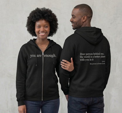 "Dear Person Behind Me" Zip Up