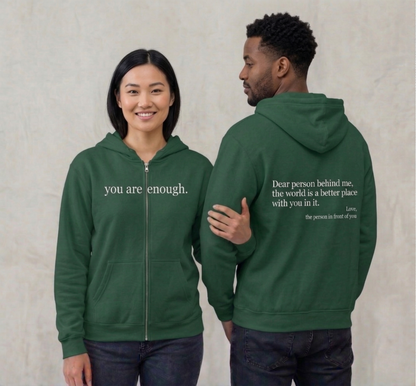 The Original "Dear Person Behind Me" Zip Up